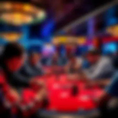 An engaging tournament in progress, highlighting the intensity and strategy involved in competitive poker.