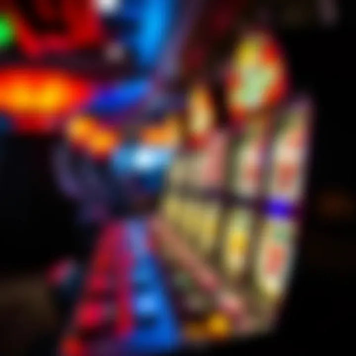 Artistic representation of the psychological factors influencing slot machine attraction