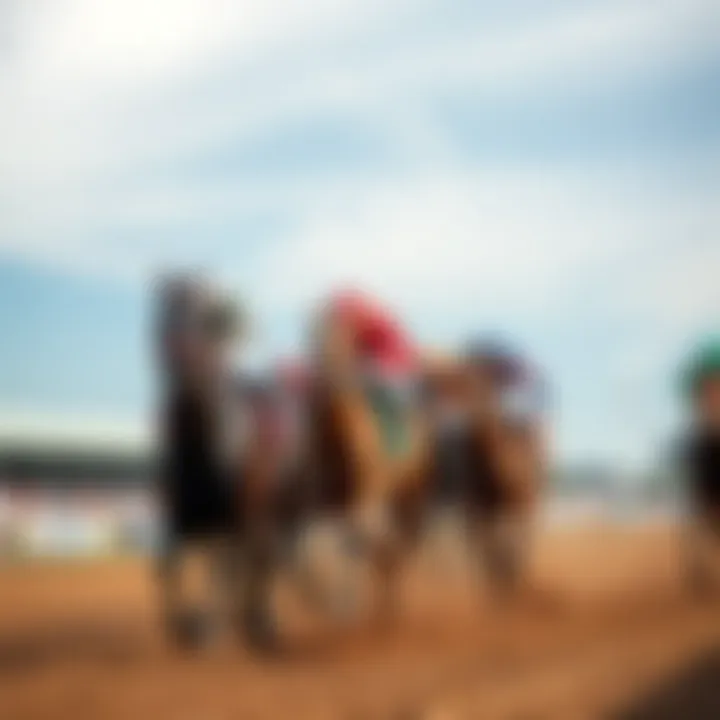 Thoroughbred horses racing at Penn National