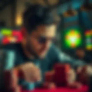 The Psychology Behind Gambling An artistic portrayal of the psychological aspects of gambling.