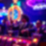 A vibrant performance scene capturing the essence of Purple Reign in Las Vegas