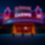 Vibrant casino exterior at night in Richmond