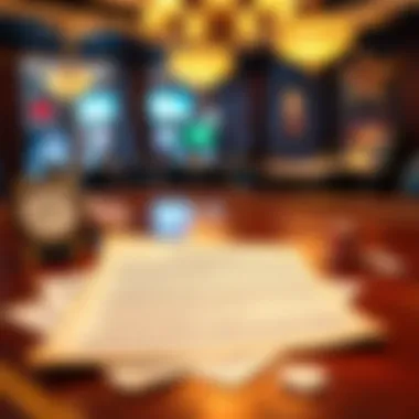 Historical Document of Gaming Regulations in Richmond Historical gaming regulations document laid out on a table