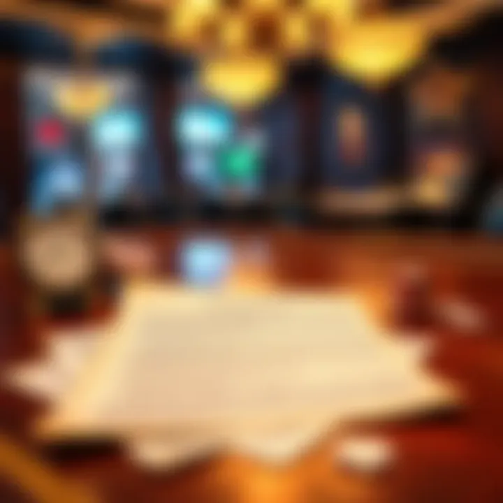 Historical Document of Gaming Regulations in Richmond Historical gaming regulations document laid out on a table