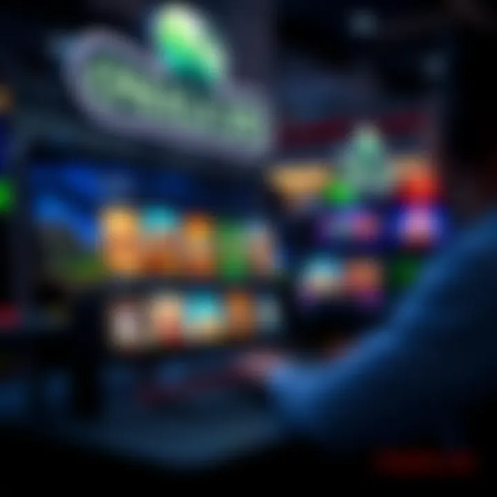 Interactive Online Gaming Experience Online gaming interface showcasing available games