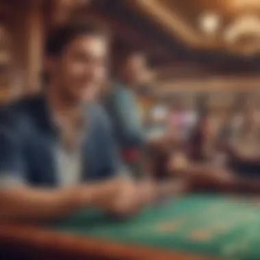 Thrilling Gaming Experience at South Point Casino A player enjoying a gaming session at South Point Casino with a smile