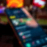 User interface of Sportsbet mobile app showcasing betting options