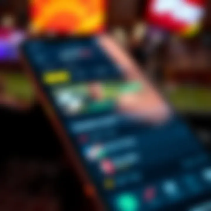 User Interface of Sportsbet Mobile App User interface of Sportsbet mobile app showcasing betting options