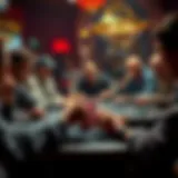 Intense poker game in progress