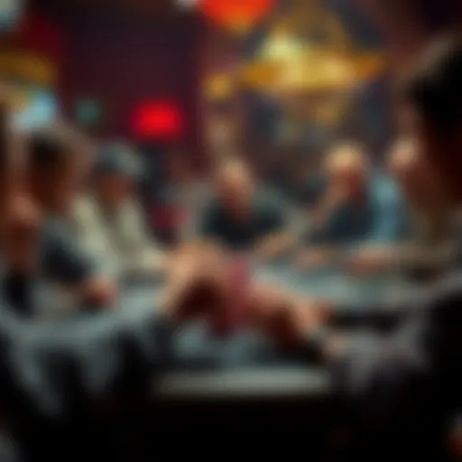 Intense poker game in progress