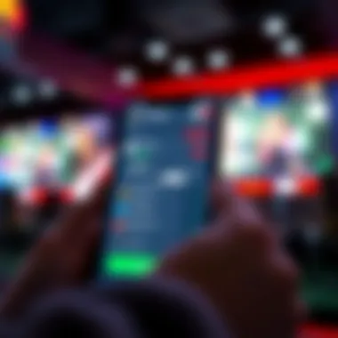 Digital betting interface on a smartphone