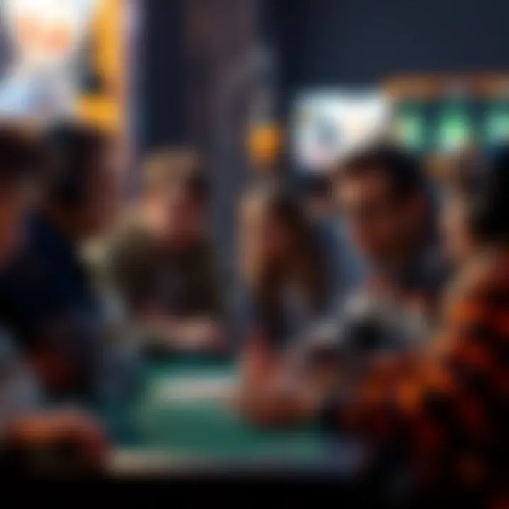 The Role of Community in Gaming A depiction of diverse players engaged in an online game session emphasizing community interaction