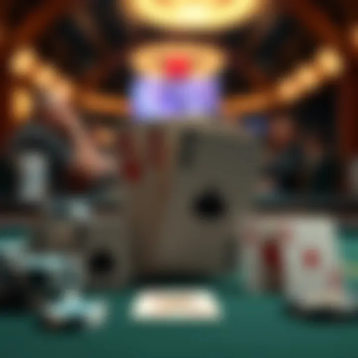 Illustration of various poker hands ranked by strength