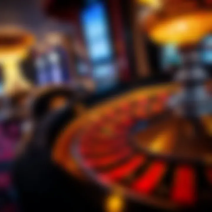 A sophisticated roulette wheel in motion, capturing the excitement of the game.