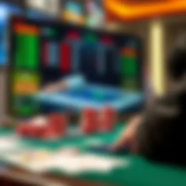 A strategic analysis of poker strategies laid out on a digital screen