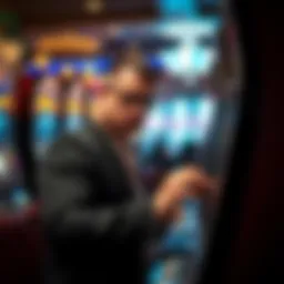 Brian Christopher engaging with casino slots