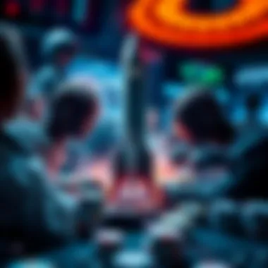 A blend of rocket science and poker strategies depicted in a visual format.