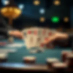 Visual representation of card counting strategies in blackjack