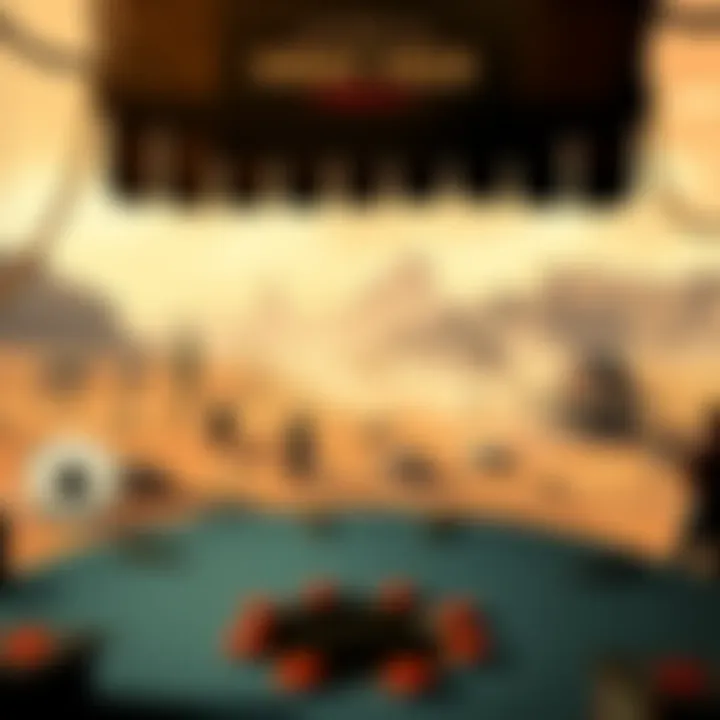 A scenic view of a dusty Western landscape, representing the backdrop of Cowboy Poker.