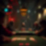 Atmospheric underground poker setting