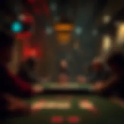 Atmospheric underground poker setting