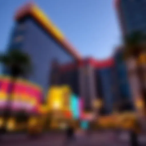 Exterior view of the LINQ Casino showcasing its modern architecture