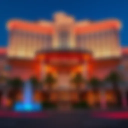 Exterior view of The Palms Casino Resort showcasing its modern architecture