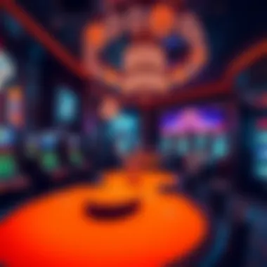 Luxurious gaming area highlighting unique gaming tables and vibrant atmosphere