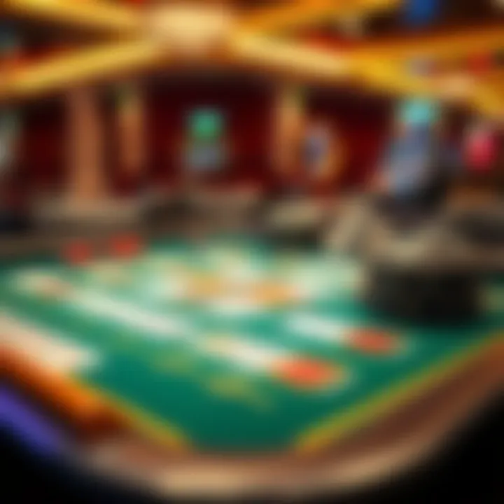 Strategic betting options presented on a table layout