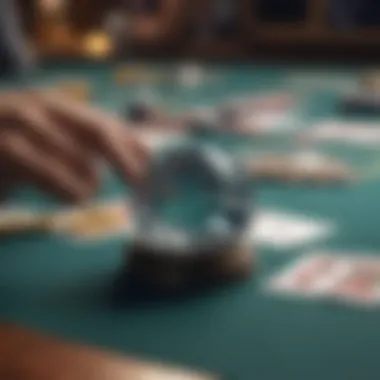 Close-up of a luxurious poker setup