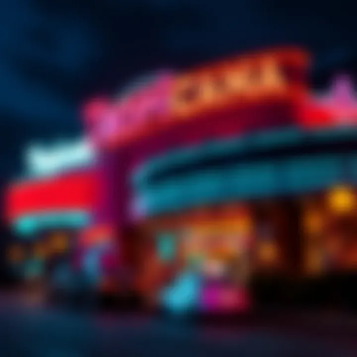 A vibrant night scene outside Tropicana Casino in Atlantic City