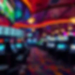 Interior view of Tropicana Sportsbook showcasing betting terminals