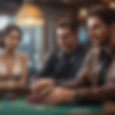 Engagement in Digital Sweepstakes A diverse group of individuals engaged in a digital sweepstakes experience