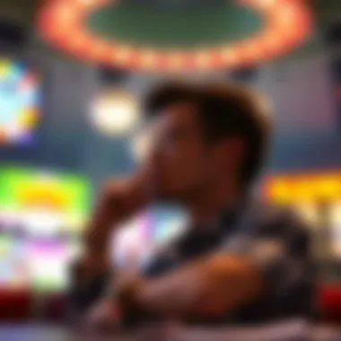 A person contemplating their lottery options