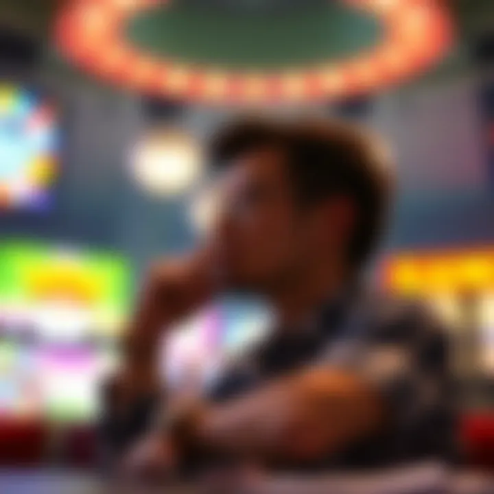 A person contemplating their lottery options