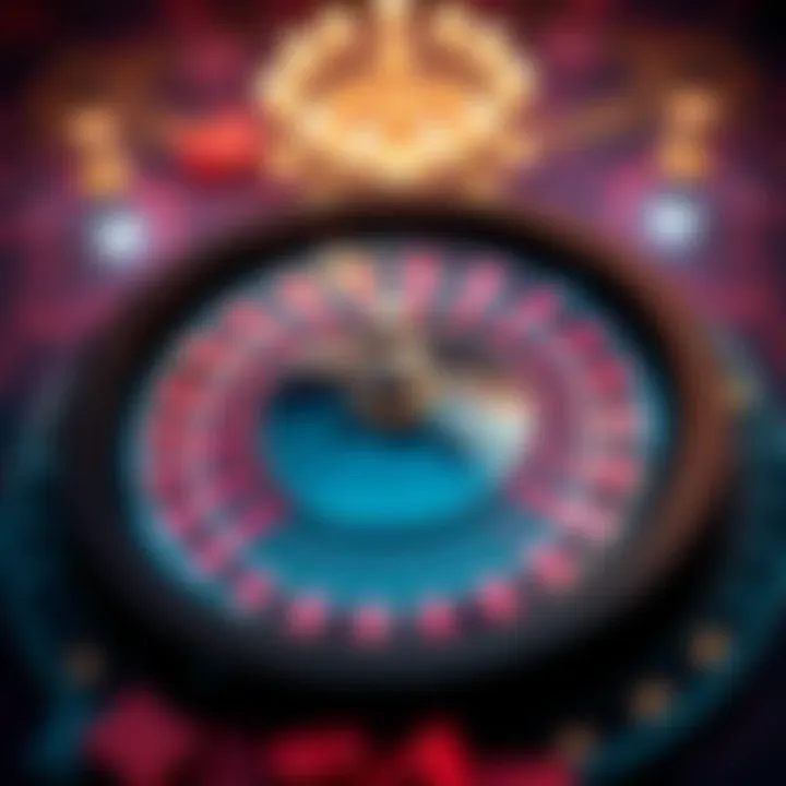 Elegant roulette wheel showcasing a digital interface