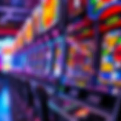 Exciting slot machine display with vibrant colors