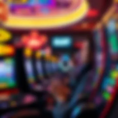 Player engaged in slot gaming at a casino