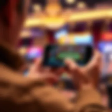 A user experiencing the online casino platform on a mobile device