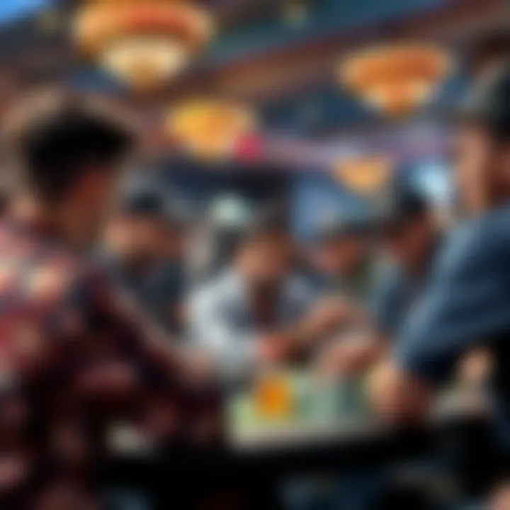 Enthusiasts in Discussion Group of enthusiasts engaging in a lively betting discussion