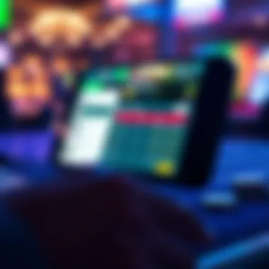 Digital Betting Technology A digital betting app interface displayed on a smartphone