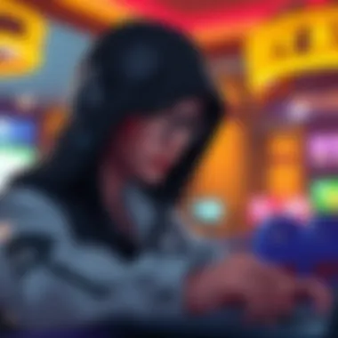 Illustration of online security measures for casino gaming