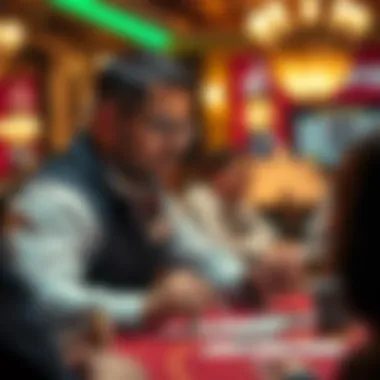 Player analyzing baccarat strategies