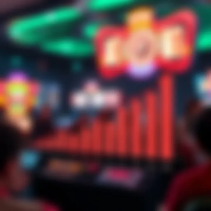 Audience engagement metrics graph related to slot video views